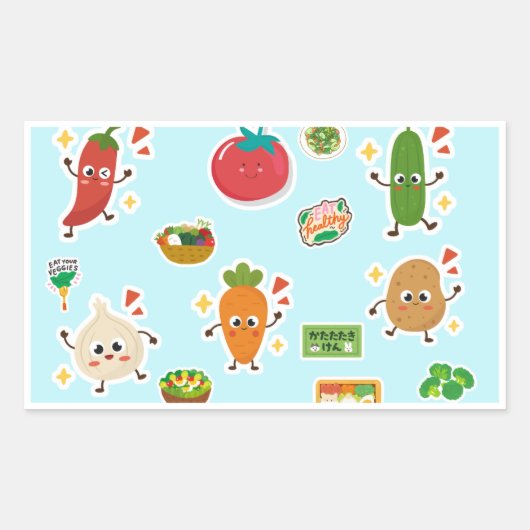 Autocollants Thème Légumes (Devant)