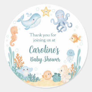 Autocollants Thème Océan pour Baby Shower