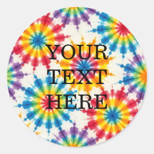 Autocollants Tie Dye Psychedéliques Personnalisés