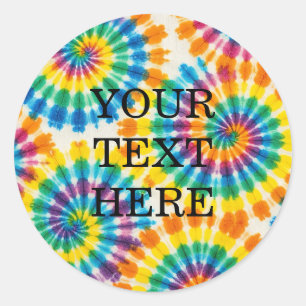 Autocollants Tie-Dye Psychedéliques Personnalisés