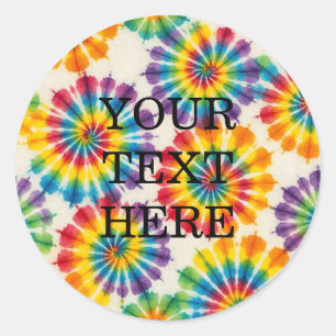 Autocollants Tie Dye Psychedéliques Personnalisés