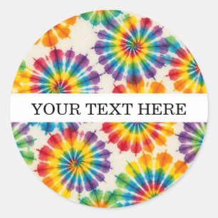 Autocollants Tie Dye Psychedéliques Personnalisés