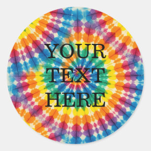 Autocollants Tie-Dye Psychedéliques Personnalisés