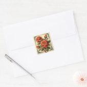 Autocollants timbres Rétro Romantiques (Enveloppe)