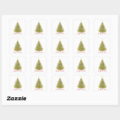 Autocollants traditionnels de joyeux Noël arbre Jo (Feuille)