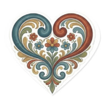 Autocollants traditionnels norvégiens Rosemaling