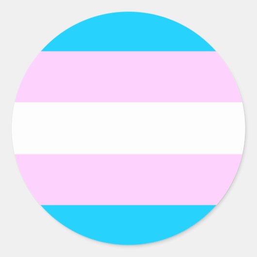 Autocollants Trans Pride - rond (Devant)