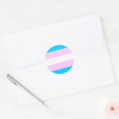 Autocollants Trans Pride - rond (Enveloppe)