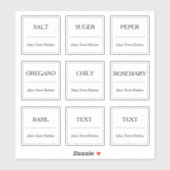 Autocollants transparents Étiquette de bocal d'épi (Feuille)