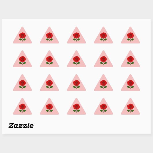 Autocollants Triangle Rose Rouge (Feuille)