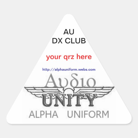 Autocollants triangulaires AU (Devant)