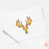 Autocollants Tribal Deer (feu) (Enveloppe)