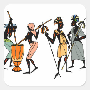 Autocollants tribaux indigènes africains de