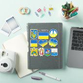 Autocollants Ukraina - Drapeau, Paix, Kiyv, Lviv / (Couverture iPad)
