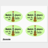 Autocollants UKULELE PLAYERS (4) (Feuille)
