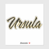 Autocollants Ursula Black Gold Lettering (Feuille)