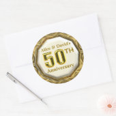Autocollants usagés 50e anniversaire Gold personna (Enveloppe)