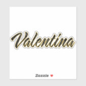 Autocollants Valentina black Gold Lettering (Feuille)