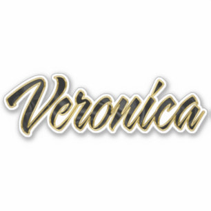 Autocollants Veronica black gold lettering