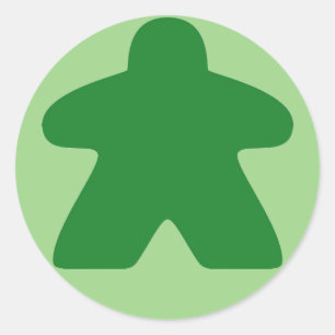 Autocollants verts de Meeple