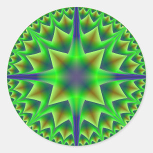 Autocollants verts d'étoile