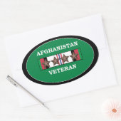 Autocollants vétérans de l'Afghanistan Oval 4 ACS (Enveloppe)