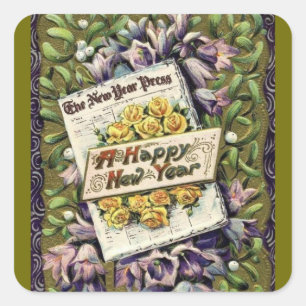 Autocollants victoriens de bonne année