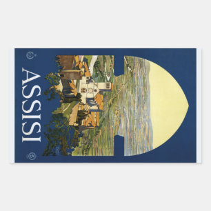 Autocollants vintage Assisi Italie