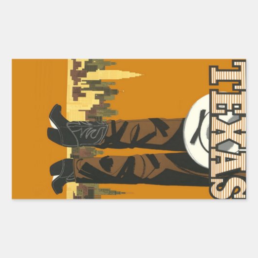 Autocollants Vintage voyage Texas USA (Devant)