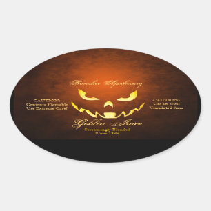 Autocollants vintages de bouteille de Halloween de
