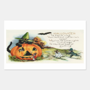 Autocollants vintages de Halloween - des bonbons