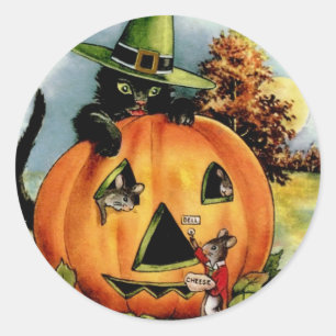 Autocollants vintages de Halloween - des bonbons