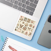 autocollants vintages de style timbre-poste pour l (Ordinateur portable avec iPhone)