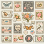 autocollants vintages de style timbre-poste pour l (Devant)