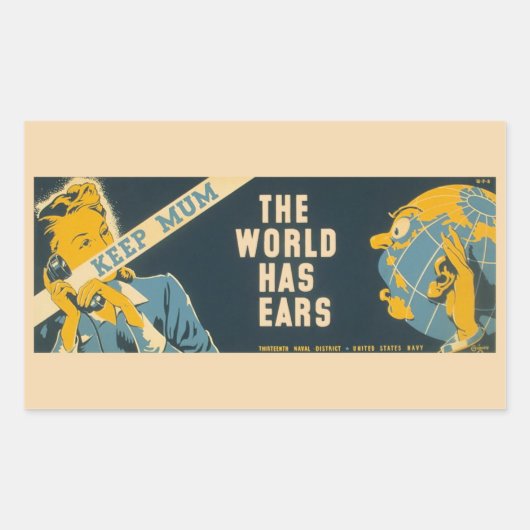 Autocollants vintages "Keep Mum" (Devant)