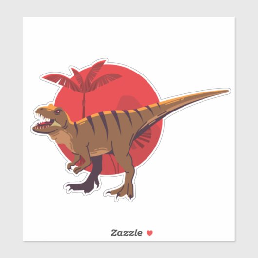 Autocollants vinyle de dinosaure (Feuille)