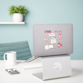 Autocollants vinyle pour correspondance amicale (Ordinateur portable sur le bureau)