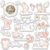 Autocollants vinyles pour bébé animaux de la forêt (Devant)