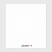 Autocollants vinyles sur mesure 6" x 6" Medium (Feuille)