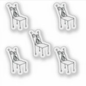 Autocollants vinyles sur mesure dessin de chaise (Devant)