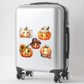 Autocollants Visage de Citrouille Mignon (Sur valise)
