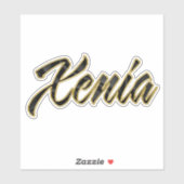 Autocollants Xenia black gold lettering (Feuille)