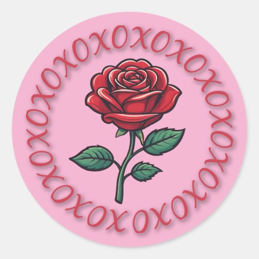 Autocollants XOXO Love Rose (Devant)