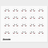 Autocollants yeux rouges vifs (Feuille)