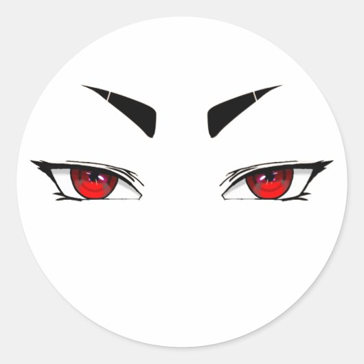 Autocollants yeux rouges vifs (Devant)