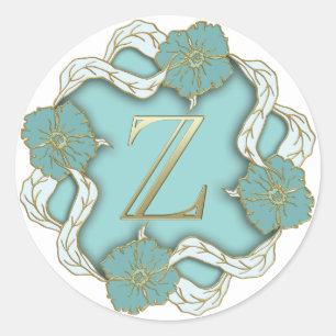 autocollants Z initiaux monogramme