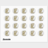 autocollants Z initiaux monogramme (Feuille)