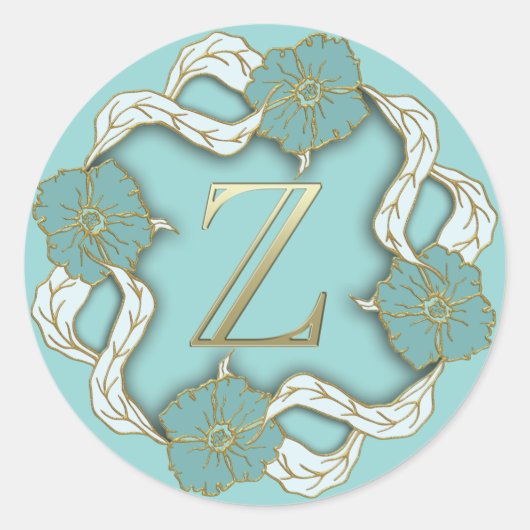 autocollants Z initiaux monogramme (Devant)