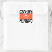 Autocollants Zebra Sassy Star Orange (Sac)