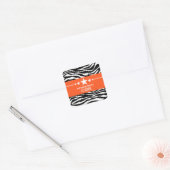 Autocollants Zebra Sassy Star Orange (Enveloppe)
